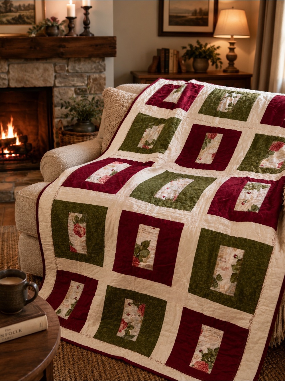 Patchwork Floral Quilt